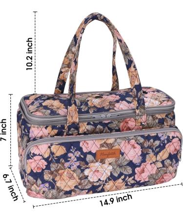 Large Yarn Bag with Grommets - Portable Yarn Storage Organizer for Crochet, Knitting, and Accessories (Peony) - Buy Online on GoSupps.com