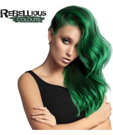 Rebellious Colour Semi Permanent Hair Dye Conditioning vegan cruelty free direct hair colour application 300ml (Enchanted Forest ) - Buy Online on GoSupps.com