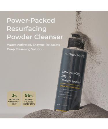 Charcoal Clay Enzyme Powder Vegan Facial Cleanser - Salicylic Acid & Vitamin C Exfoliating Face Scrub (Pack of 2) | Pore Cleansing Hydrating 2.47 oz - Buy Online on GoSupps.com
