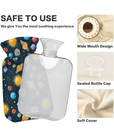 Planetae Space Heat Bottle with Cover - 2L Pain Relief Water Bag for Adults | Solar System Design - Buy Online on GoSupps.com