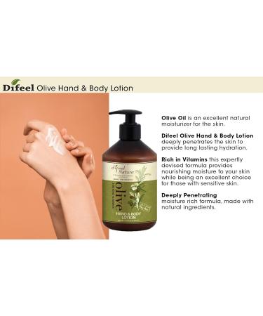DiFeel Nature Olive Oil Hand and Body Lotion 16.9 oz (2-Pack) - Moisturizing and Nourishing - Buy Online on GoSupps.com