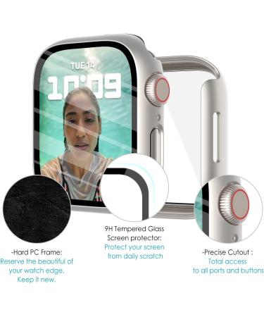 Fullife 6-Pack PC Matte Case with Tempered Glass Screen Protector Compatible with Apple Watch Series 6/5/4/SE Overall Shockproof Bumper for iWatch.40mm (Green/Blue/Red/Midnight/Starlight/transparent) Green/Blue/Red/Midnight/Starlight/Clear 40mm - Buy Online on GoSupps.com