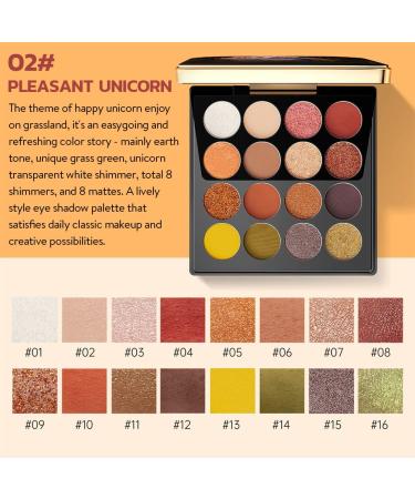 GECOMO Eyeshadow Palette - 16 Color Makeup Palette for Eyes - Glitter, Shimmer, Matte - Long Lasting & Waterproof - Perfect Gift for Women - Buy Online on GoSupps.com