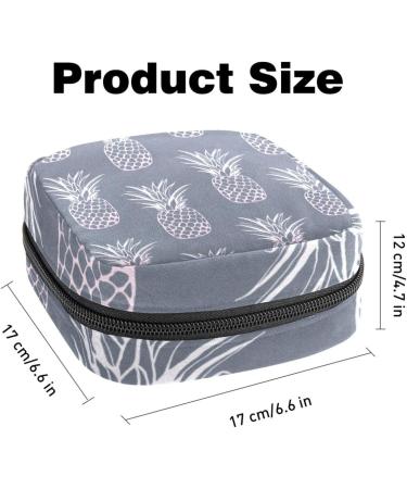 Javenproeqt Portable Women's Binding Bags - Menstrual Cup Pocket & Pads for Teens | Stylish Pineapple Gray Multicolored - Buy Online on GoSupps.com