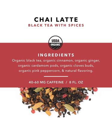 Pinky Up Chai Latte Loose Leaf Tea | Organic Black Tea, 25 Servings, 40-60mg Caffeine, Gluten-Free, 2.5oz Tin - Buy Online on GoSupps.com