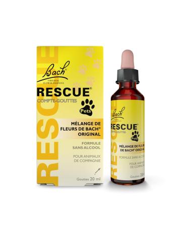 RESCUE Pets Dropper 20 ml Serenity for Pets Ideal for Travel Veterinary Visit Grooming Noise Loneliness Alcohol-free Natural and Vegan