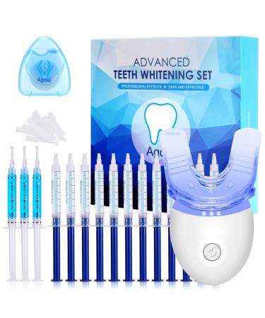 Agoal Teeth Whitening  Teeth Whitening Kit with LED Light  Non-Sensitive Teeth Whitener Pen with Tooth Whitening Gel and Soft Mouth Tray