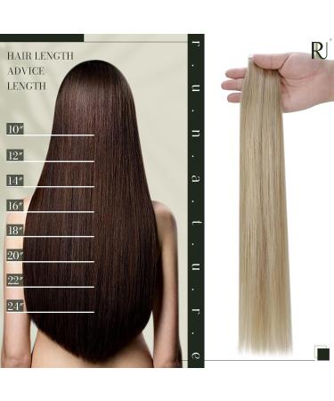 Runature 60cm Tape-In Extensions | Real Human Hair Blonde Highlights Invisible 50g #16P22 - Buy Online on GoSupps.com