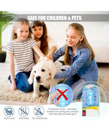 Bug Zapper Indoor Plug in Mosquito Killer Trap Zapper Electric Portable Home Flying Insects Trap Zapper with Blue Lights for Living Room Kitchen Baby Room Office (4 pcs) - Buy Online on GoSupps.com