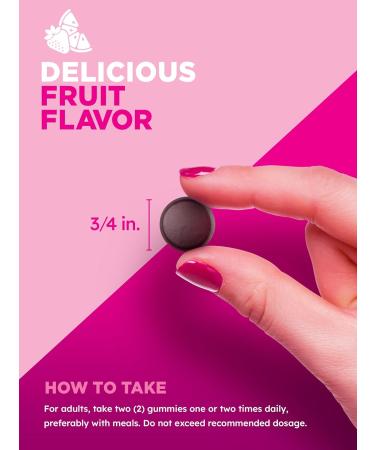 PINK Biotin Gummies for Women | 60 Count | Vitamin for Hair Skin and Nails | Fruit Flavor | Non-GMO & Gluten Free - Buy Online on GoSupps.com