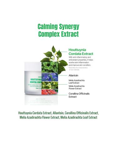 JUSTBEME Houttuynia Cordata Revital Energy Cream/Hydrating Face Moisturizer for Dry Sensitive Skin Korean Skincare for Men and Women (50ml / 1.09 fl oz) - Buy Online on GoSupps.com
