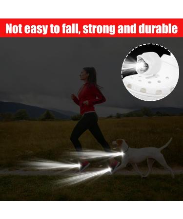ePicsoa 2 Pcs Rechargeable Croc Lights for Clog Shoes | Waterproof LED Headlights for Dog Walking | 3 Light Modes | Great Gifts for Adults & Kids | White 1 - Buy Online on GoSupps.com