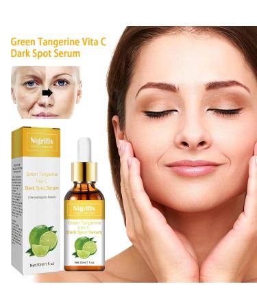 Green Tangerine Vita C Dark Spot Serum | Vitamin C Face Serum with Hyaluronic Acid & Vitamin E | Anti-Aging & Anti-Wrinkle - 1.01 fl oz - Buy Online on GoSupps.com