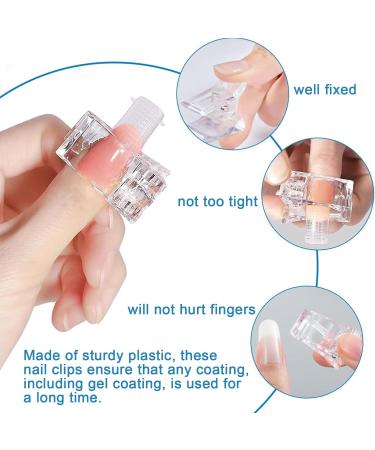 ZXCHOME Clear Nail Tips Clips Clear Polygel Nail Tip Clips Nail Pinch Clips Extension Pliers - Buy Online on GoSupps.com