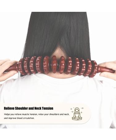 Alouweekuky Wood Massage Roller | Curved Fascia Rod for Muscle Relaxation & Anti-Cellulite - International Shipping Available - Buy Online on GoSupps.com
