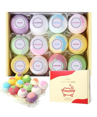 Fafamara bathing balls gift set rich in essential oils natural handmade bath & spa bubbles wonderful salts to moisturize the skin and reduce stress romantic gifts for