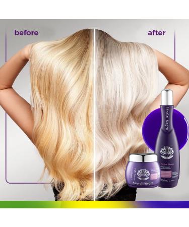 P ROLA NEGRA Perfect Blonde Toning Mask - Neutralizes Yellow Tones for Color Treated Hair - Ideal for Blonde Bleached & Highlighted Hair - 9.87 oz - Buy Online on GoSupps.com