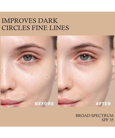 Mineral Sunscreen Eye Cream SPF 35 3-in-1 Anti-Aging Sunscreen Under Eye Concealer Cream for Smooth Eyelines Cover Dark Circle and Fine Lines-01 Light #01 Light - Buy Online on GoSupps.com