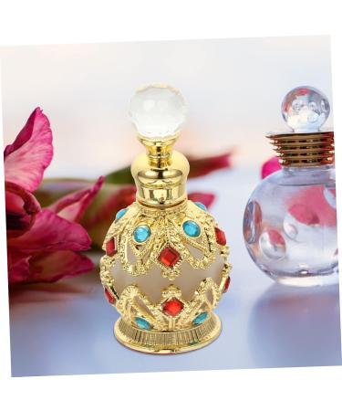 FOMIYES Essential Oil Bottle Perfume Bottle Holder Elegant Perfume Storage Bottle Travel Cosmetic Containers Glass Containers Refillable Travel Perfume Vial Ornament Container Filling 8.3x3.5cm Golden - Buy Online on GoSupps.com