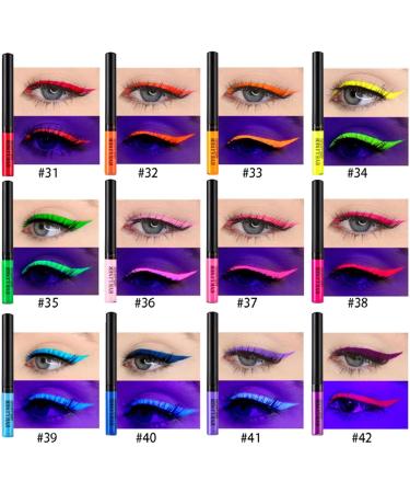 ruisteu Eyeliner 12 colors long lasting formula high color rendering waterproof eyeliner liquid eye set gift - Buy Online on GoSupps.com