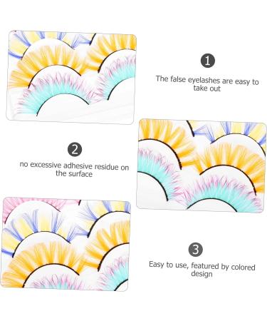 Didiseaon 5 Pairs Colored False Eyelashes Women Eyelashes Fake Lashes Natural False Lashes Wispy Colored Eyelashes Makeup Accessories Makeup Tools for Women Fake Eyelashes Curly Eyelashes - Buy Online on GoSupps.com