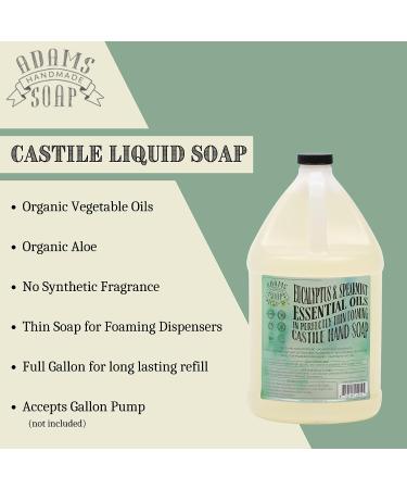 Adams Handmade Eucalyptus Spearmint Foaming Liquid Hand Soap 1 Gallon Refill - 128 Fl Oz - Buy Online on GoSupps.com