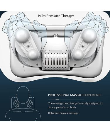 Electric Heat Massager Pillow for Back and Neck Pain Relief - Perfect Gift for Grandpa, Grandma, Teacher, Nurse - Christmas Present - Kneading Shoulder Massager for Sore Muscles - Black Cloth - Buy Online on GoSupps.com