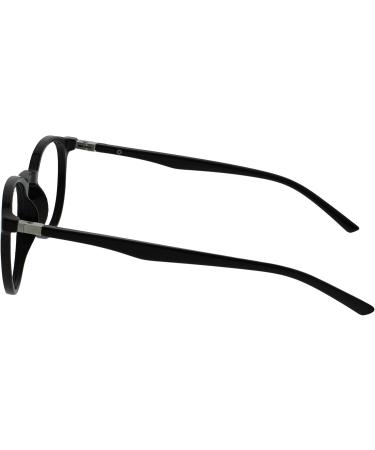 Opulize Met Fern Glasses - Slim Round Frame Scratch-Resistant Black - Perfect for Men M60-1 (-1.50 Diopters) | International Shipping Available - Buy Online on GoSupps.com