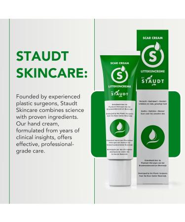 Staudt Premium Scar Cream - Advanced Healing Formula for Old & New Scars Acne Burns & Stretch Marks | Vitamin E Honey & Hyaluronic Acid | 1.41 oz - Buy Online on GoSupps.com