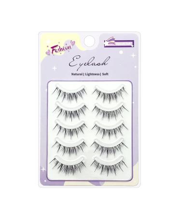 Manga Lashes Clear Band | 3D Spiky Anime Wispy False Eyelashes - 5 Pack - Buy Online on GoSupps.com