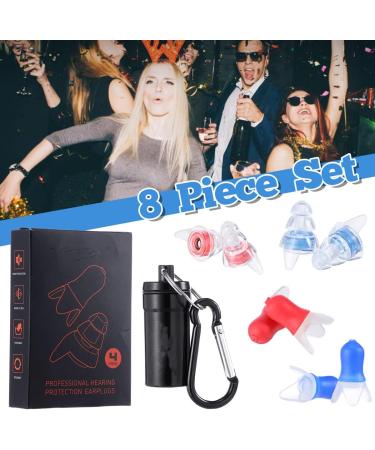 High Fidelity Concert Ear Plugs - 4 Pairs for Noise Reduction at Concerts, Festivals, Parties, DJs, Drummers - Reusable - 2 Colors - Buy Online on GoSupps.com