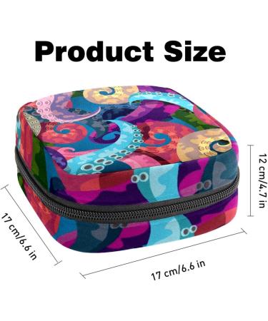 Colorful Octopus Women's Napkin Storage Bag | Portable Menstrual Cup & Bandages for Girls & Women | Ideal for First Period & Teenagers - Buy Online on GoSupps.com