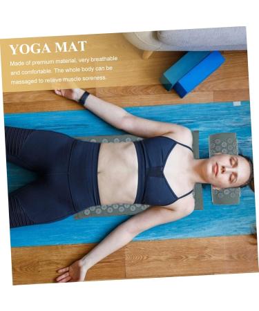 Plafope Acupuncture Massage Pillow & Yoga Mat Set - Acupressure Accessories for Enhanced Relaxation - 38x15x10cm Gray - Buy Online on GoSupps.com