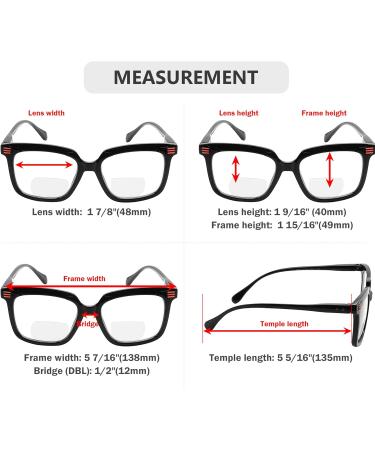 Eyekepper 4 Pack Bifocal Reading Glasses - Oversized Progressive Lenses for Women | Quality 1.0x Mix Set Online - Buy Online on GoSupps.com