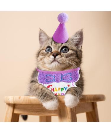 Shop Purple Dog Birthday Bandana & Cat Birthday Hat | Perfect Pet Party Gear for Happy Celebrations! - Buy Online on GoSupps.com