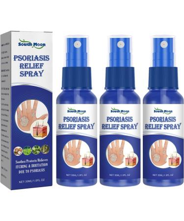 Dowsea South Moon Psoriasis Repair Spray Professional Psoriasis Treatment Spray Psoriasis Relief Spray Herbal Psoriasis Treatment Spray for Skin Plaque Psoriasis (3pcs)
