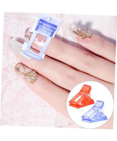 HAKIDZEL 12pcs Nail Clip Nails Gel Nail Tip Fixing Clamp Finger Nail Tip Clamp Finger Extension Clip Fake Nails Kit Nail Art Clip Finger Clip Acrylic Nail Tips Fixture Red Crystal Plastic 4X3X2CM Red - Buy Online on GoSupps.com