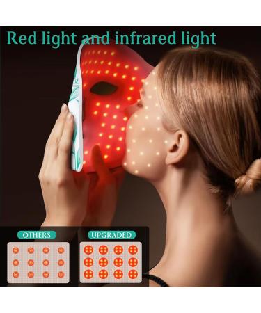 BUBLOC Red Light Therapy Mask Led Contour Face Mask Light Therapy 7+1 Color Near-infrared 850 Red Light Face Mask Portable and Rechargeable Red Light Therapy At Home and Wireless Led Face Mask - Buy Online on GoSupps.com