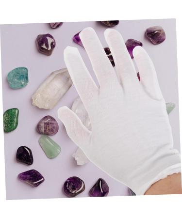 POPETPOP 12 Pairs Washable Cotton Gloves White Cotton Gloves for Stretchable Lining Gloves Cotton Gloves White Gloves Women Grip Gloves for Work Watches Supplies Elasticity 23x13x8.5cm - Buy Online on GoSupps.com