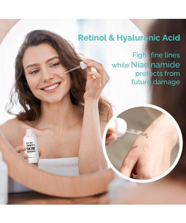 ZealSea 2oz Hyaluronic Acid Serum for Face | Hydrating Facial Serum with Retinol, Niacinamide, Ceramides | Smooth Fine Lines | All Skin Types | Paraben & Fragrance-Free | 2 Fl Oz - Buy Online on GoSupps.com
