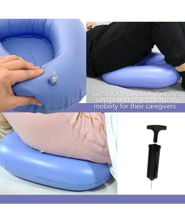 Inflatable Bedpan - Potty Bedside Toilet Nursing Urinals for Bedridden Elderly Disabled Bedbound Patient (Dark Blue-L Size) - Buy Online on GoSupps.com
