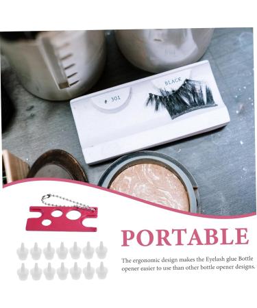 MAGICLULU 1 Set Grafting Eyelash Tool Lash Glue Replacement Caps Lash Bottle Plug Eyelash Glue Plugs Grafting Eyelash Glue Plug Opener for Caps Eyelash Glue Tips Eyelash Glue Bottle Stopper 5.90X2.60X0.20CM - Buy Online on GoSupps.com