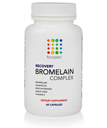 Bromelain & Quercetin Recovery Complex I Post Surgery Recovery I Bruising Swelling Lymphatic Drainage I Non GMO 60 caps