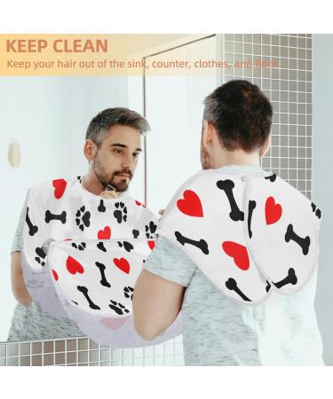 Shop Lovely Bones Paw Print Beard Bib Apron Non-Stick Waterproof Hair Catcher for Men | Perfect Grooming Gift - Buy Online on GoSupps.com
