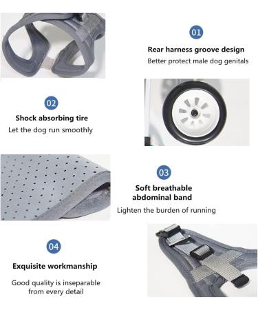 Wheelchair for Dogs Back Legs Adjustable Dog Wheelchair Handicapped Hind Legs Pet Rehabilitation Cart Portable Dog Mobility Wheelchair for Small Cats/Dogs (C : White S : X-Small) X-Small White - Buy Online on GoSupps.com