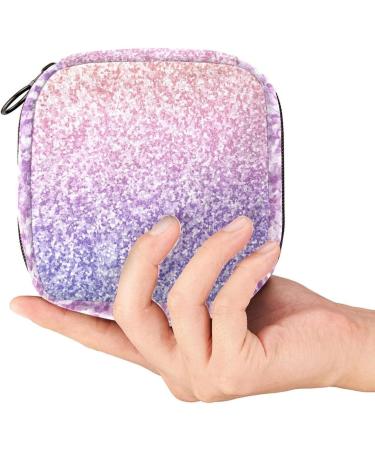 Colorful Glitter Napkin Storage Bag | Portable Menstrual Pad & Cup Pocket for Girls & Women | Zippered & Stylish - Buy Online on GoSupps.com