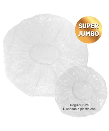 Clear Disposable Plastic Cap - 10 PC Super Jumbo Pack - Buy Online on GoSupps.com