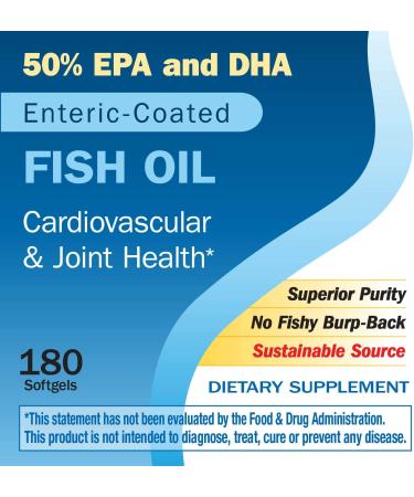 Buy Nature's Way Fisol Enteric-Coated Fish Oil - 180 Softgels for Heart Health - Buy Online on GoSupps.com