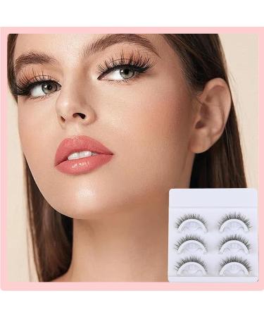 3 Pairs Self-Adhesive Eyelashes Reusable False Eyelashes with Tweezers No Glue Needed Natural Look Like Lash Extensions Waterproof Glueless Eyelashes - Buy Online on GoSupps.com