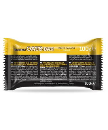 BODYLAB24 Protein Oats Bar Banana - 12 x 100g | Energy Bar with 50g Carbs & 15g Protein | Perfect for Pre/Post Workout Snacks - Buy Online on GoSupps.com